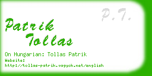 patrik tollas business card